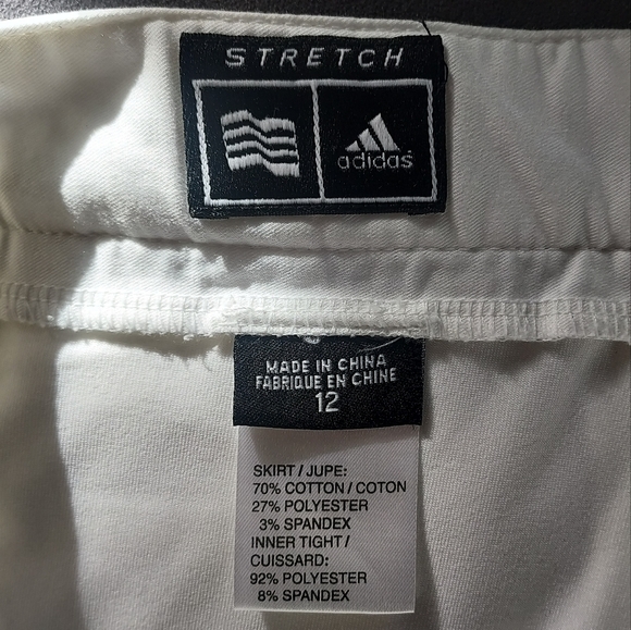 Adidas, White with under shorts, size 12 - Picture 8 of 8